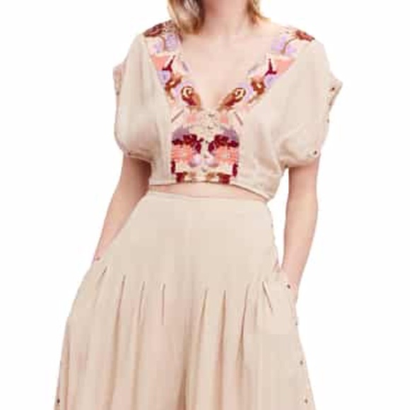 Free People 2-Piece Crop Top & Wide-Leg Pants Set - Picture 4 of 8